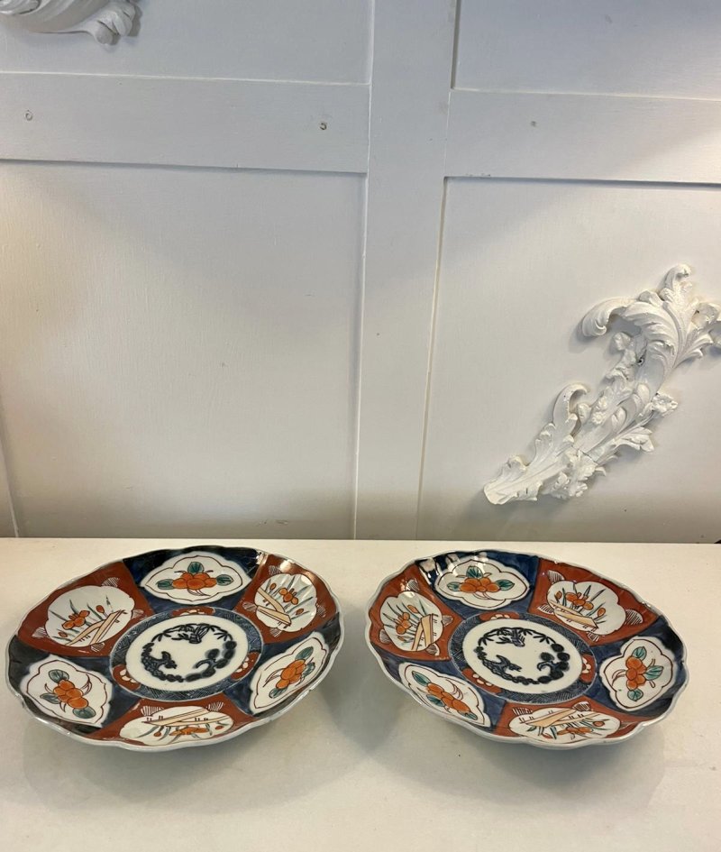 Pair of Antique Japanese Quality Imari Plates - Image 2